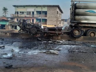 1 Dies, 4 Cars Razed As Gas-laden Truck Explodes In Ogun  