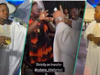 "The fear of EFCC": Video of Cubana Chiefpriest at a party spending money days after his court case