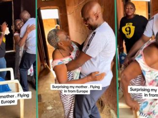 "This is Beautiful": Man Returns to Nigeria Without Telling His Mum and Siblings, Weeps as They Meet
