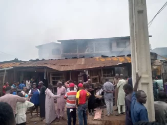 Traders count losses as fire destroy goods worth billions of naira in Edo [PHOTO]