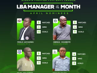 NPFL: Nominees for Coach of the Month unveiled