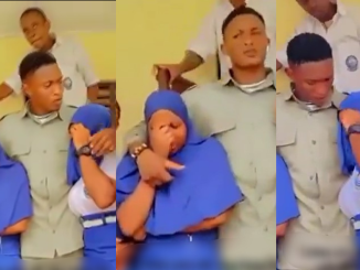 Viral video of female students weep!ng as male corper sets to leave their school stirs reactions online (WATCH)