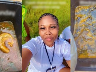 Corp member shows off the delicious meals they were served at the NYSC orientation camp (VIDEO)