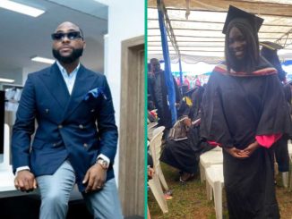 Lady Recreates Davido’s Graduation Photo As She Finishes From Uni: “OBO No Get Steeze for School”