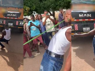 Man's Stúns The Internet As He Pulls Truck With His Teeth (VIDEO)