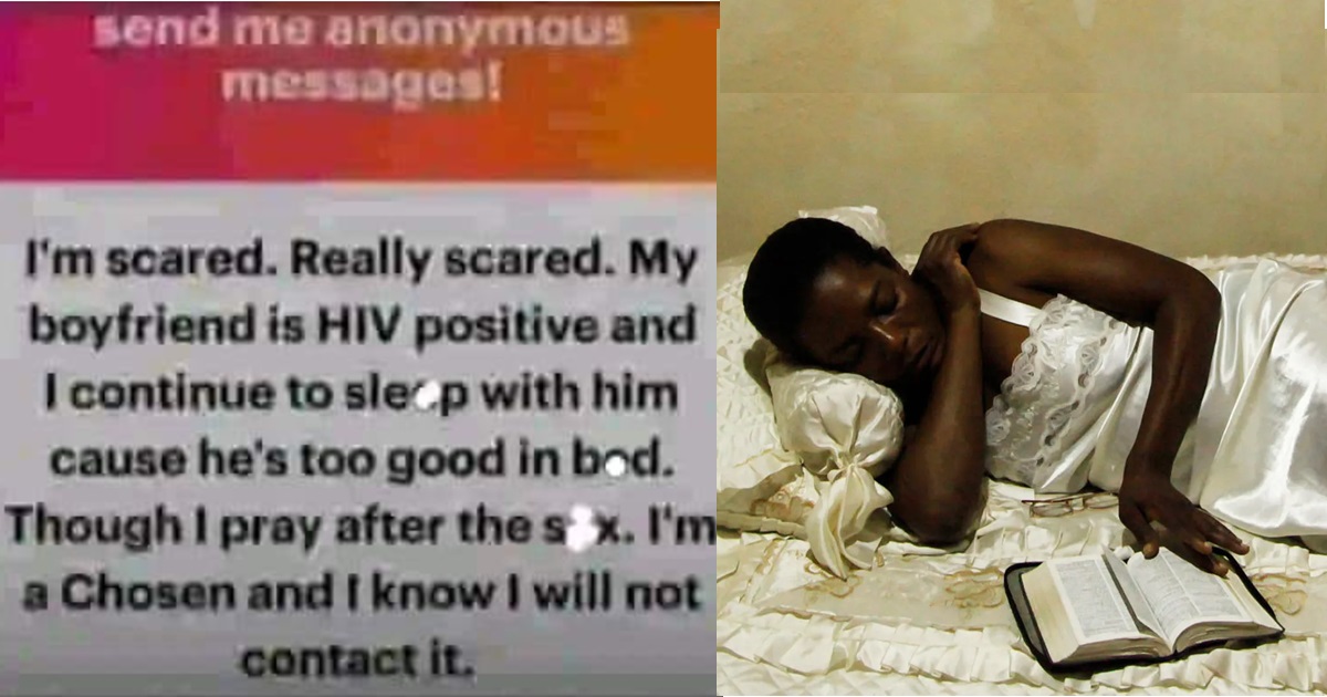 "My boyfriend is H!V positive but I pray after səx so I cannot contact it" – Anonymous girlfriend shares pl!ght