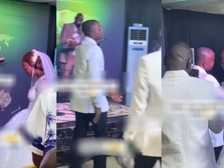 Nigerian Groom Stǝals The Show With Push-Up Performance Before Kiss!ng His Bride (WATCH)