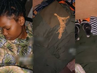 Nigerian Student Sleeps While Sitting, As She Gives Up Her Bed For Her Matriculation Gown, Clothes And Shoes, Ahead Of Ceremony (WATCH)