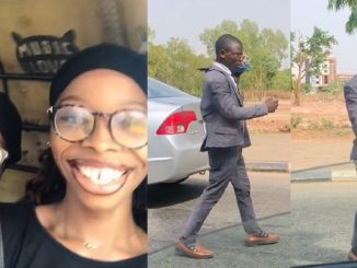 Nigerian Twins Capture Unique Moment They Sighted A Hawker Wearing Suit In Abuja (VIDEO)