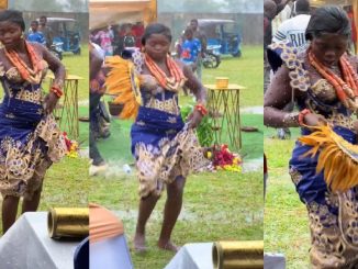 "Nothing can sp0il my shine" – Heartwarming moment as bride ignores pouring rain and dances beautifully on her wedding day