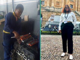 UK Transformation Picture of Lady Who Worked as Mechanic Intern in Nigeria Goes Viral