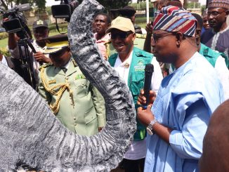 FG Unveils Statue Made From Crushed Elephant Tusks