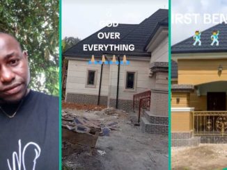 Young Nigerian Man builds Bungalow, Uses Stone Coated Roof, Calls it his First Benz