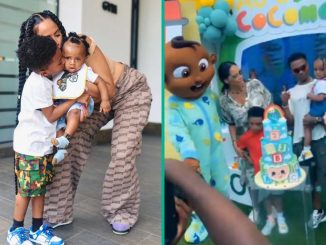 Clips As Wizkid’s 4th Son, AJ Turns a Year Older, Fans React As Oyinbos Storm Party: “Cocomelon @2”