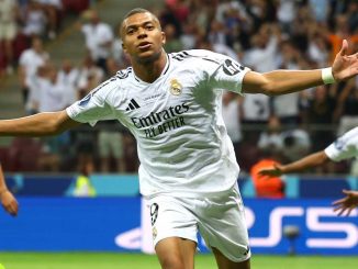 UEFA Super Cup: Mbappe Opens Account for Real Madrid, Scores on His Debut vs Atalanta