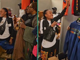 Nigerian Tailor Takes Aba-Made Clothes to London, Markets Them for Sale, Nigerians Hail Her