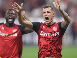 Granit Xhaka Scores Puskas Award Contender for Leverkusen With Long Range Drive