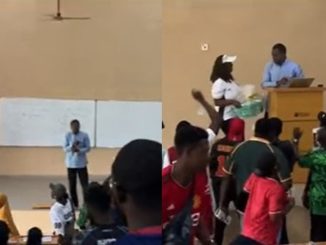 "Na lecturer wey calm down go enjoy" – Adorable moment final year students prank their lecturer on his birthday (VIDEO)