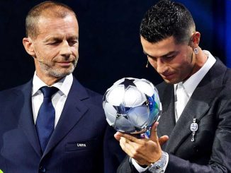 Cristiano Ronaldo Reacts After Winning UEFA Champions League All Time Top Scorer Award