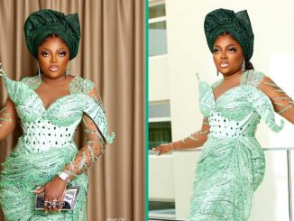 Lady Orders Funke Akindele's Classy Green Dress, Gets Different Style, Amuses Peeps: "Na U No Waka"