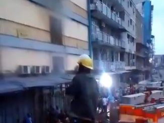 Fire Razes 7-Storey Building In Lagos  