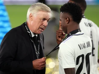 Transfer: Ancelotti reacts as Vinicius receives €1bn offer to leave Real Madrid