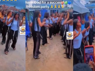 Female yah00 girls celebrate their freedom with a public party display (VIDEO)