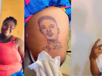 Lady Makes Singles Gush As She Inks Her Boyfriend's Face On Her Lap (VIDEO)