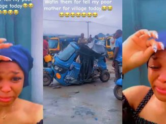 Lady burst into tears of joy as she escapes tragic accident