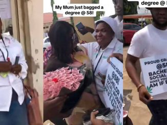 Man celebrates mom as she bags BSc degree at 58