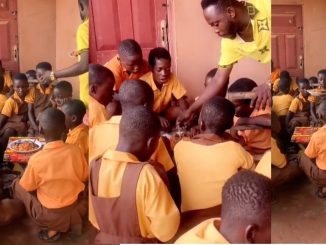 Teacher's Gesture Warms Hearts As He Cooks Jollof Rice And Chicken For His Students (VIDEO)