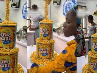 14-Year-Old Nigerian Baker Stuns Viewers With Creative 'Cheese Balls' Cake (WATCH)