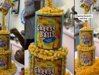 14-year-old baker wows social media with cheese balls cake