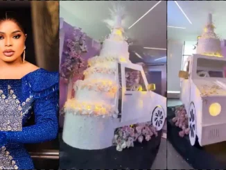 Bobrisky marks 33rd birthday with massive car-shaped cake