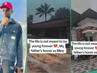 Young Man Builds Big House in 3 Months Beside His Father's Old Bungalow House, Flaunts the Buildings