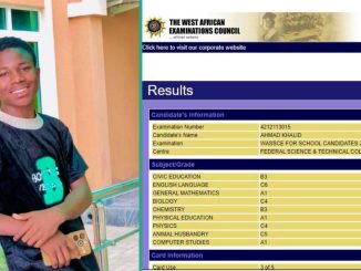 WAEC Result of Boy Who Passed With A1 in 3 Subjects Surfaces As He Boasts About His Performance