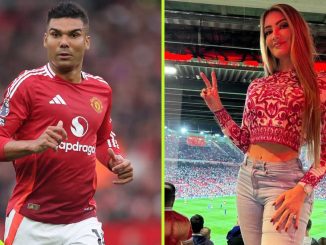 Casemiro’s Wife Makes Cryptic Post As Fans Blame United Star for Liverpool Loss