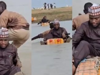 Viral Video Of Borno LG Chairman Heading To Work Via Keg Boat Sparks Reaction (Watch)