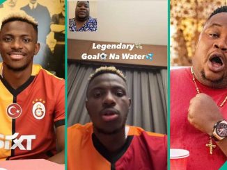 Osimhen: Cubana Chiefprist Shares His Screenshot of Video Chat With Footballer, Requests 7XL Jersey