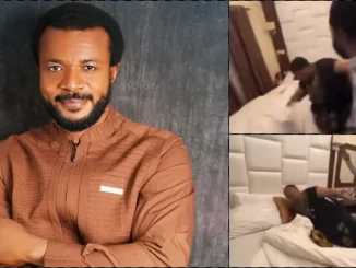 Moment Evangelist Ebuka Obi delivers a woman at church's hotel