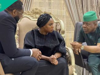 Iwuanyanwu: Emotional Photo as Ihedioha Visits Wife, Son of Late Ohanaeze Ndigbo Leader