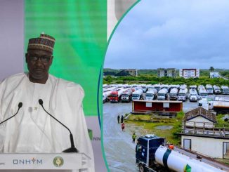 Photos, Video: NNPC Speaks As Trucks Line Up at Dangote Refinery Waiting Petrol