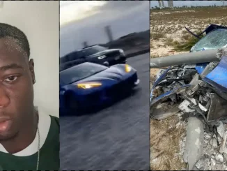 Man crashes N400M sports car in illegal drag race, begs for funds