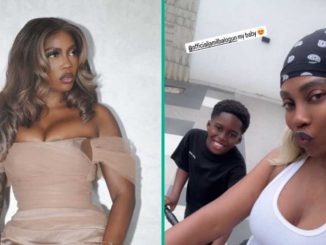 Tiwa Savage Rides Bicycle With Son, Singer’s Backside in Video Raises Concerns: “Make E No Less O”