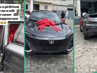 Lady Over the Moon as Husband Gifts Her New Car Months after Wedding, Video Goes Viral