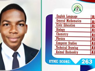 NECO Result of Boy Surfaces Online As He Scores A1 in 9 Subjects Including English And Mathematics