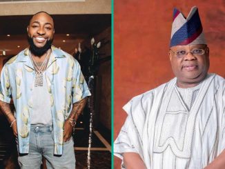 Davido Hails Uncle and Osun Gov, Ademola Adeleke, Over His Electoral Promises: "Workings Dey"