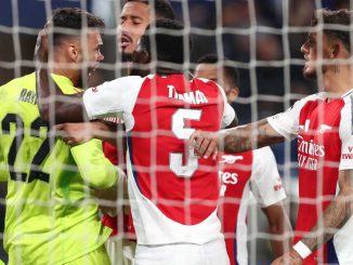 Video of How Arsenal Goalkeeper Bailed Thomas Partey After Penalty Error Goes Viral