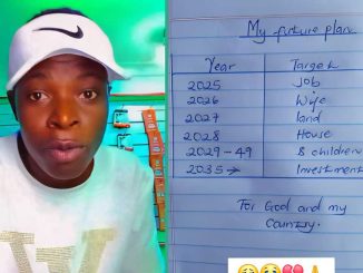 Young man displays his specific life goals from 2025 to 2049, his plans cause stir online