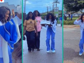 Nigerian Lady Who Passed her Nursing Council Exam Celebrates with Friends and Family